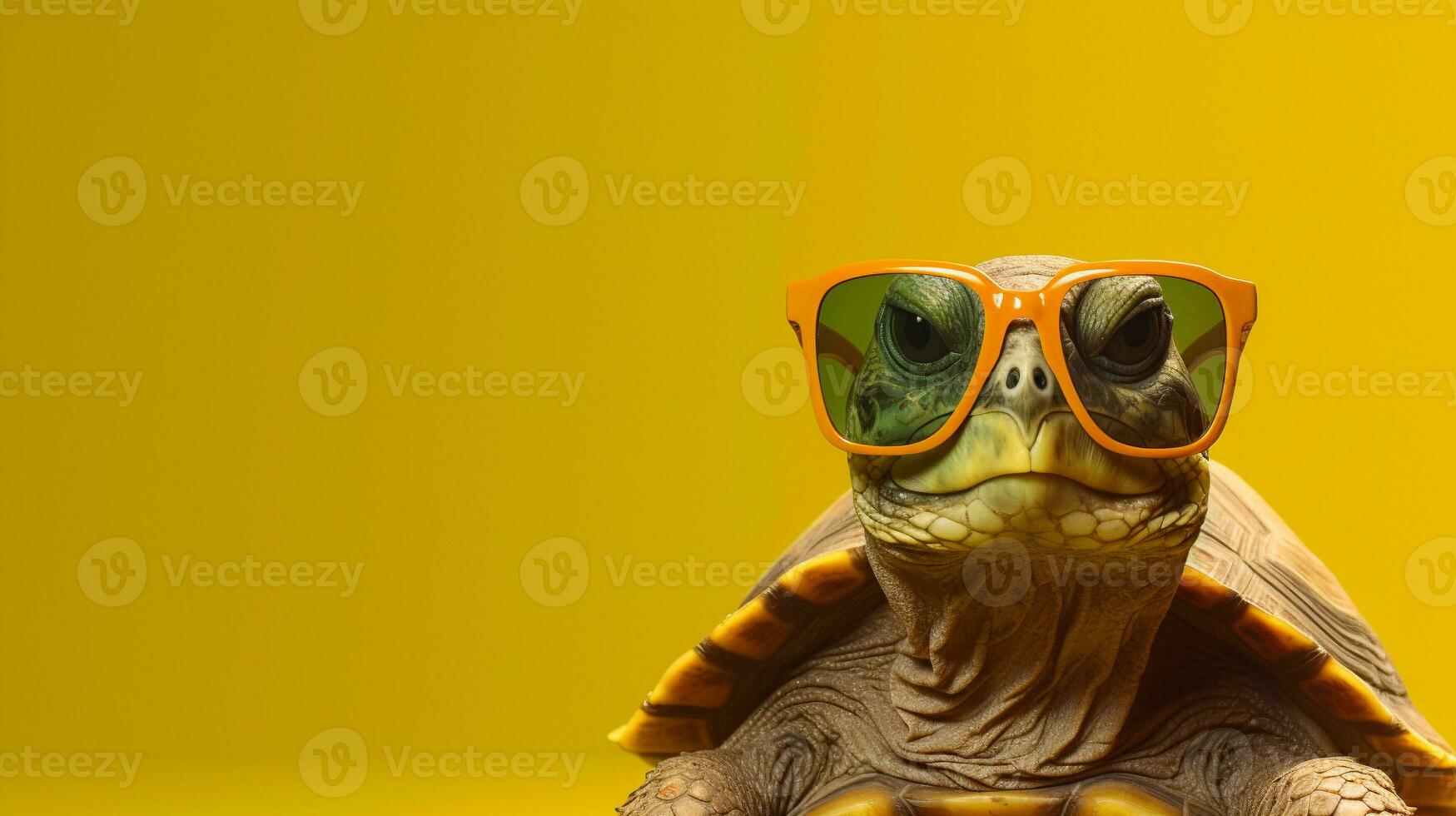 Generative AI, Cool Turtle Stylish Shades on a Pastel Playground photo