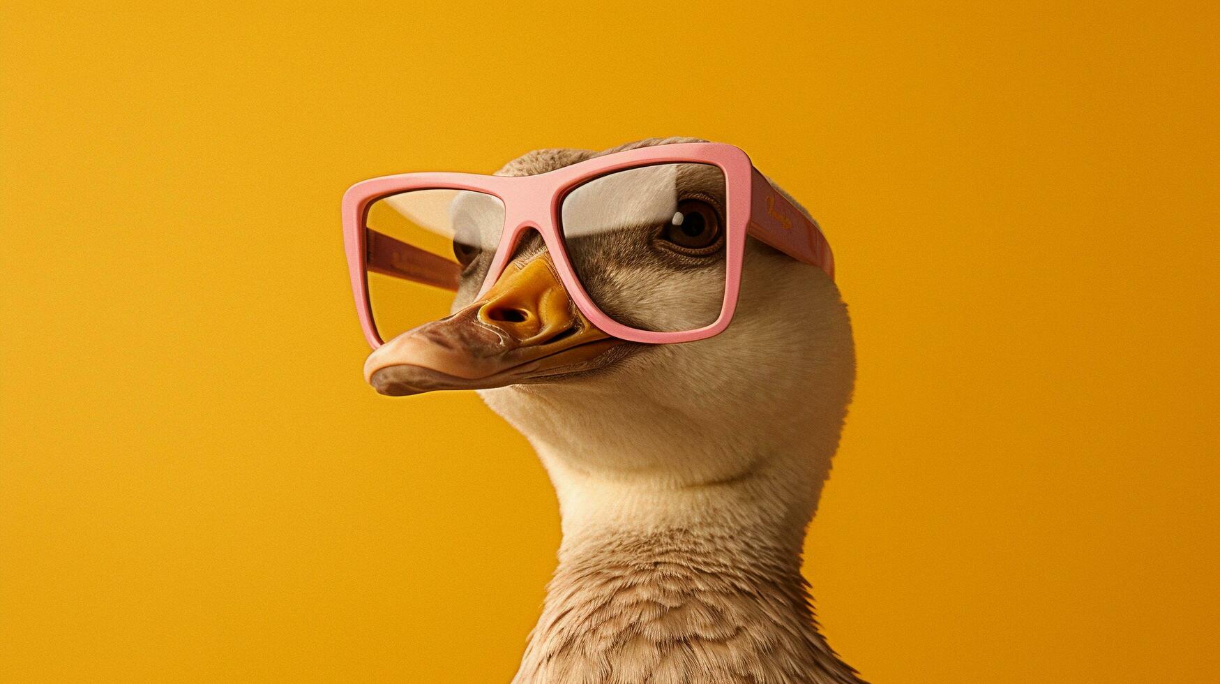 Generative AI, Cool Goose Stylish Avian in Shades photo