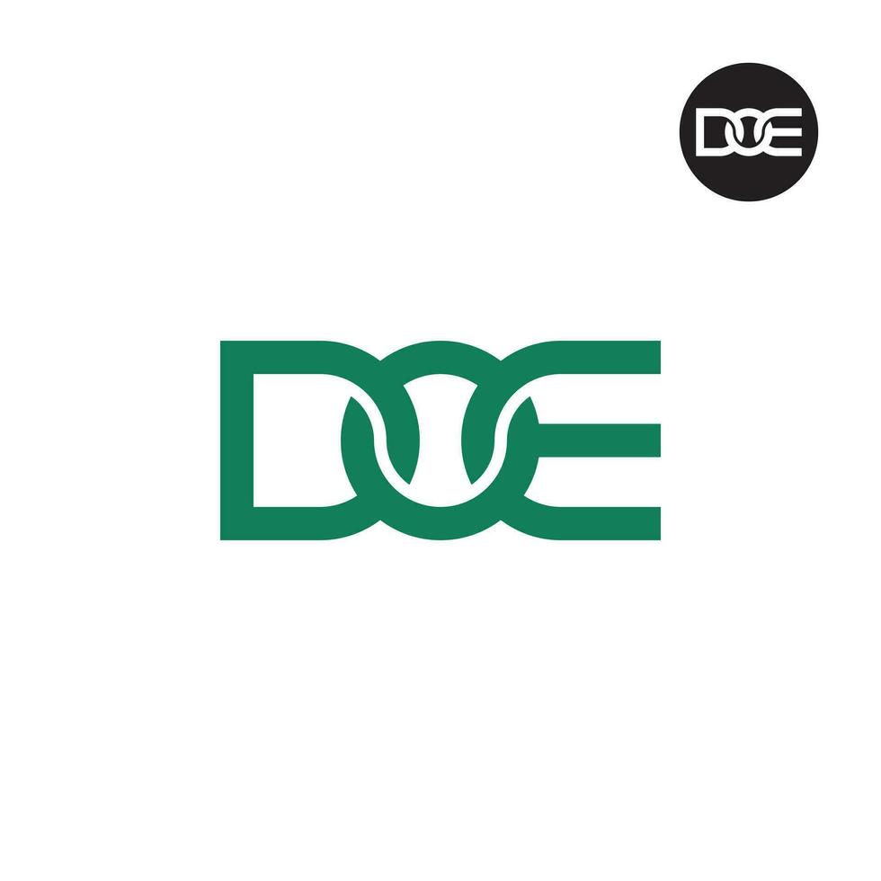 Letter DOE Monogram Logo Design vector