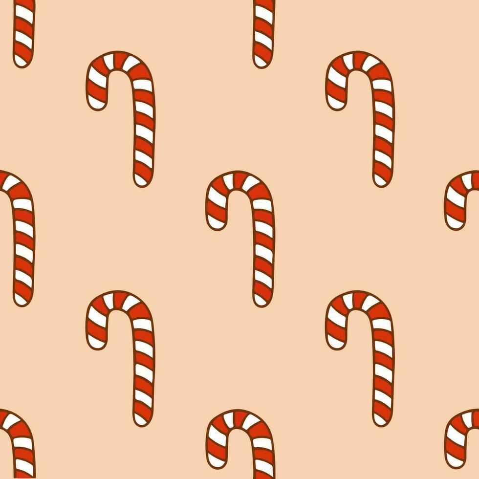 Christmas Candy Cane Pattern Background. Social Media Post. Christmas Decoration Vector Illustration.