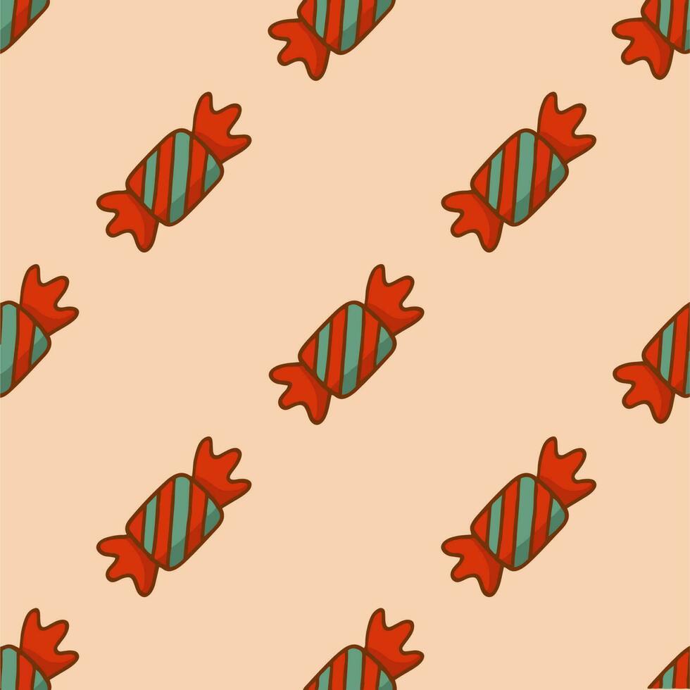Christmas Candy Cane Pattern Background. Social Media Post. Christmas Decoration Vector Illustration.