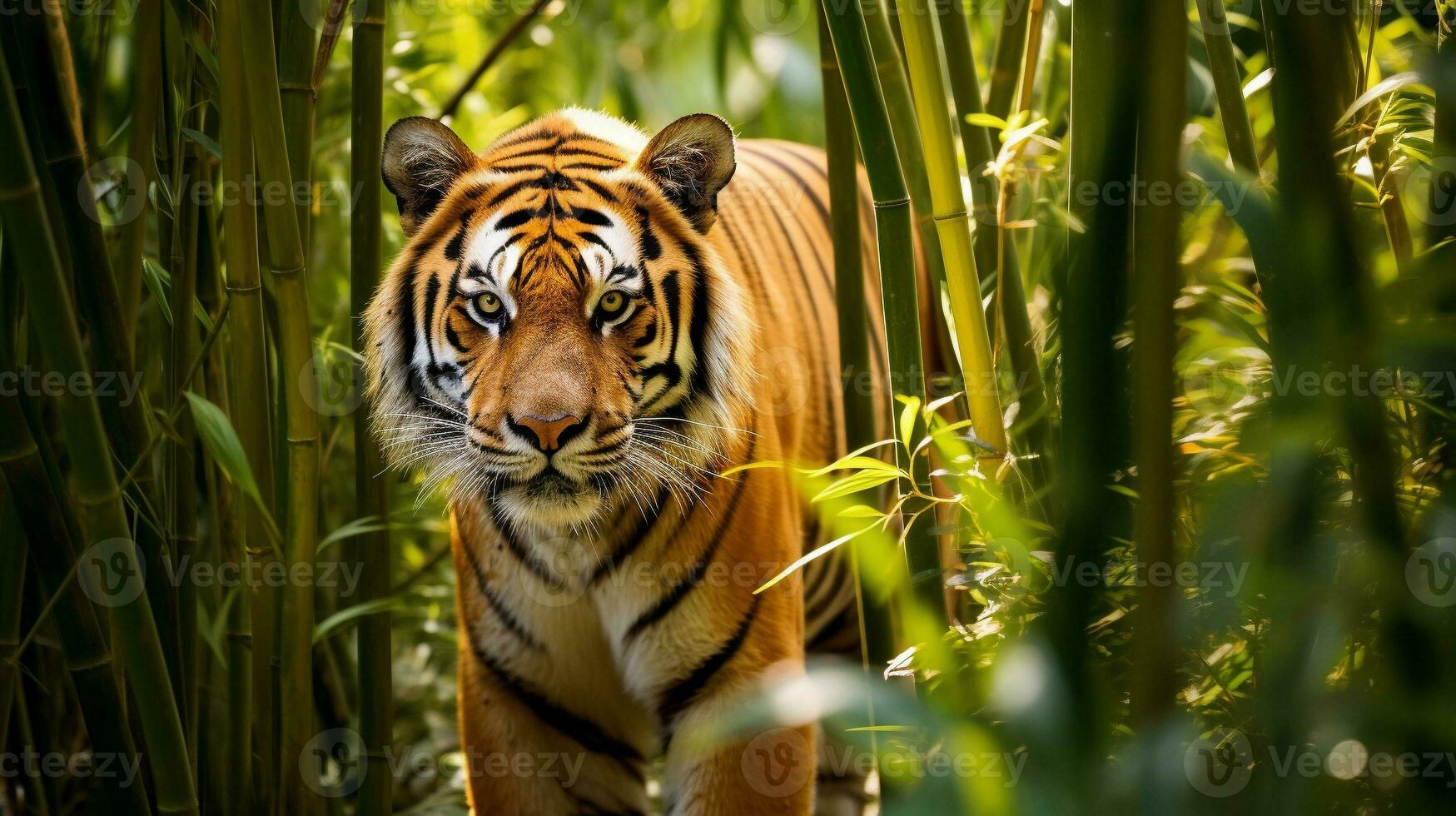 Sovereign Sentinel of the Bamboo Grove, AI Generative photo