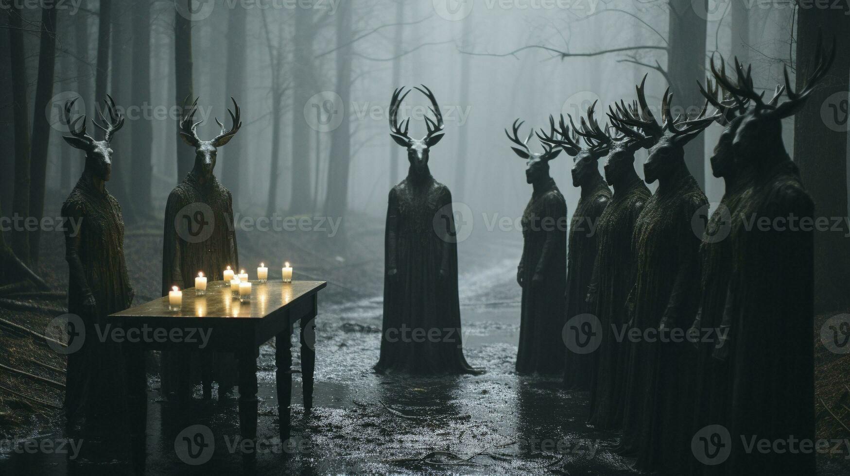 Generative AI, Cult of Shadows Unveiling Dark Rituals photo