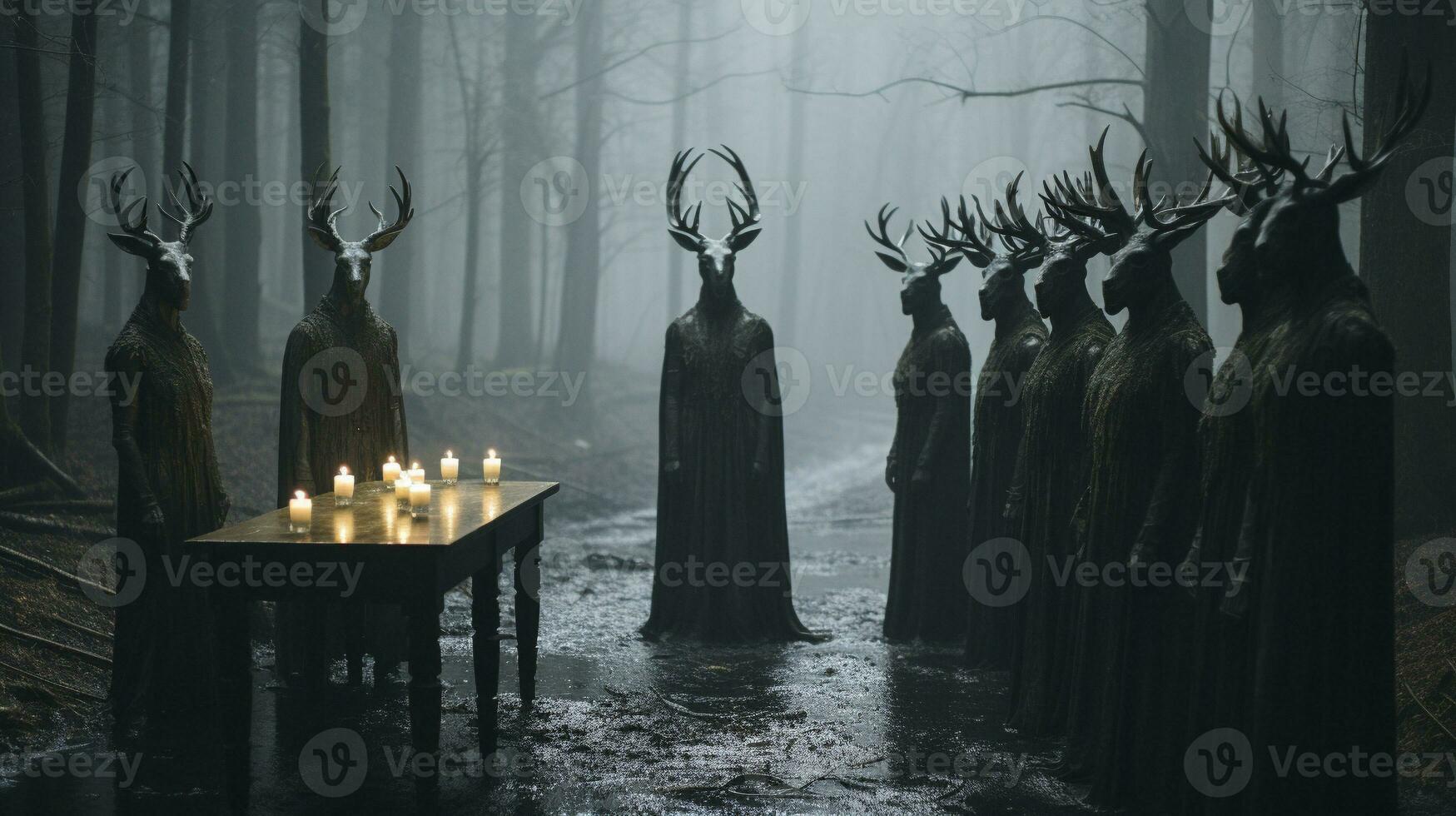 generativo ai, culto de oscuridad revelando oscuro rituales foto