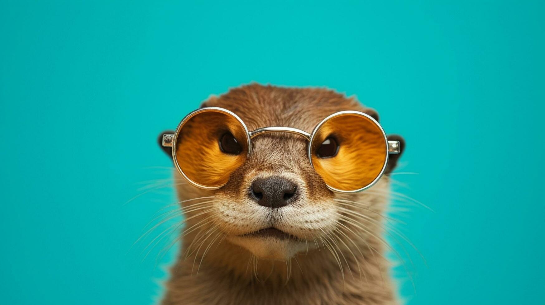Generative AI, Cool Otter Stylish Shades on Pastel Paradise photo