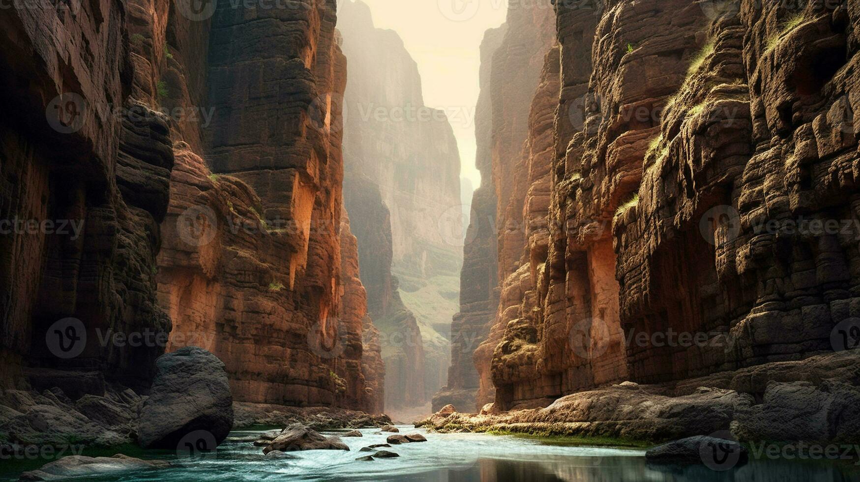 Generative AI, Canyon Vistas Exploring the Majesty of Nature's Chasms photo