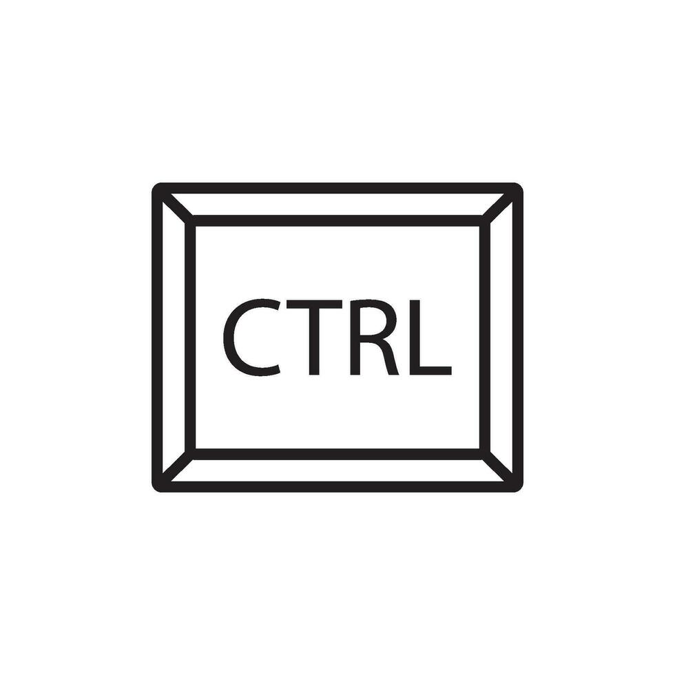 ctrl key icon vector