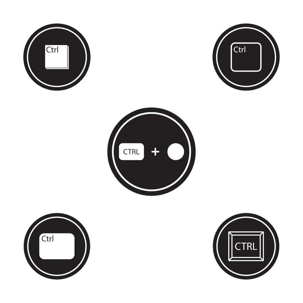 ctrl key icon vector