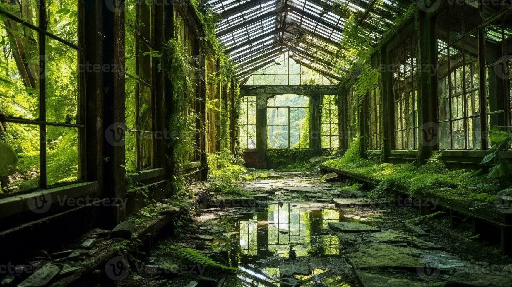 Generative AI, Echos of the Past Capturing the Abandoned Beauty photo