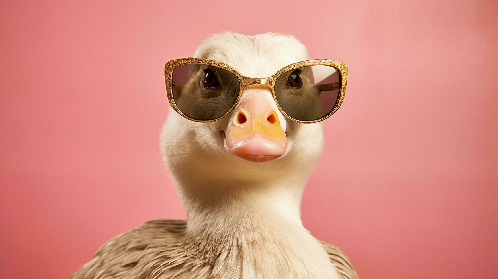 Generative AI, Cool Goose Stylish Avian in Shades photo