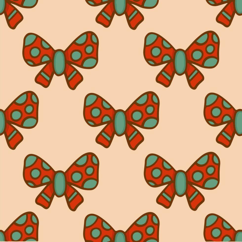 Christmas Ribbon Pattern Background. Social Media Post. Christmas Decoration Vector Illustration.