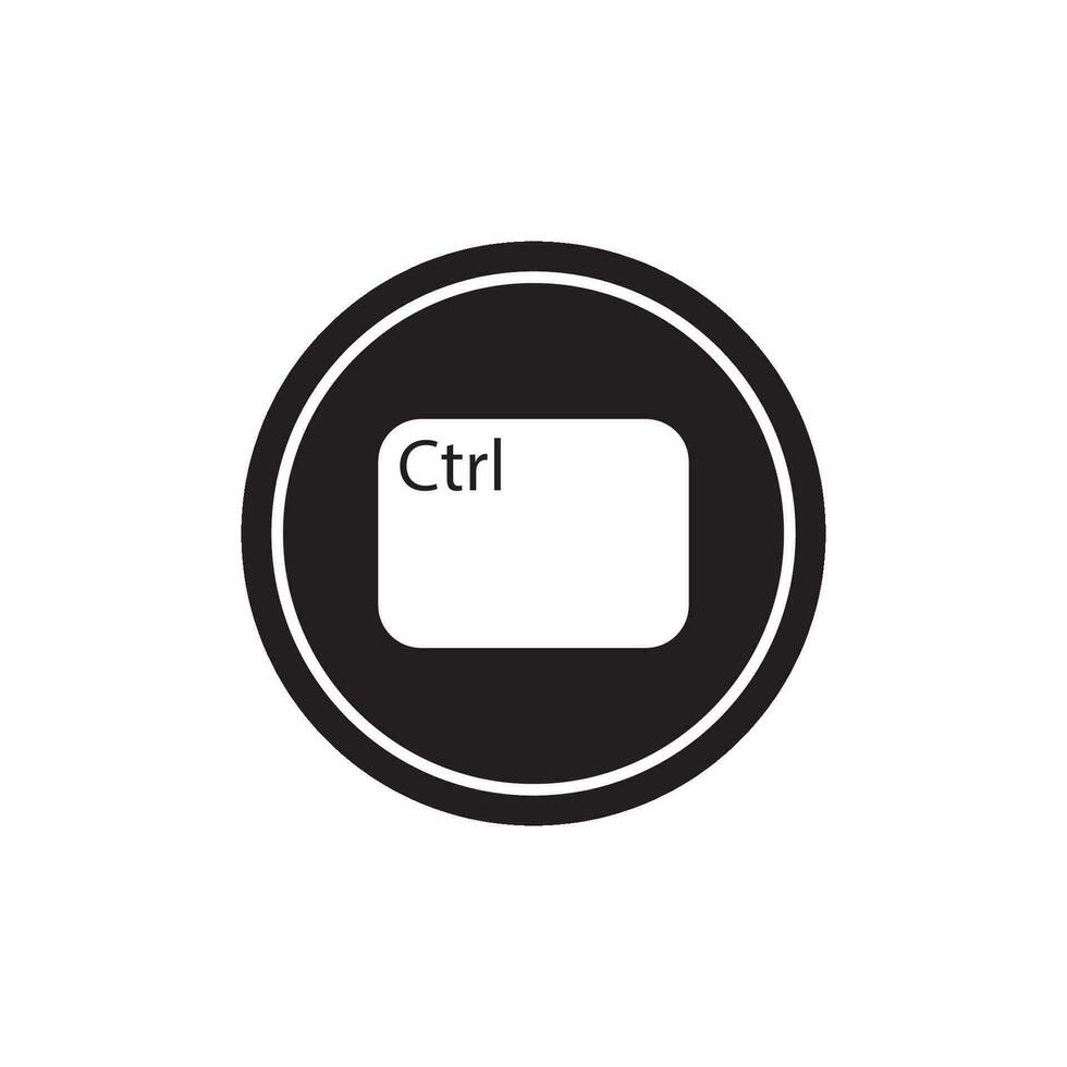 ctrl key icon vector