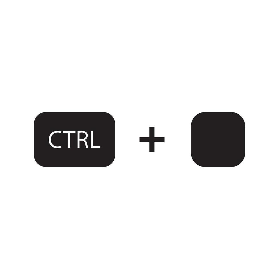 ctrl key icon vector