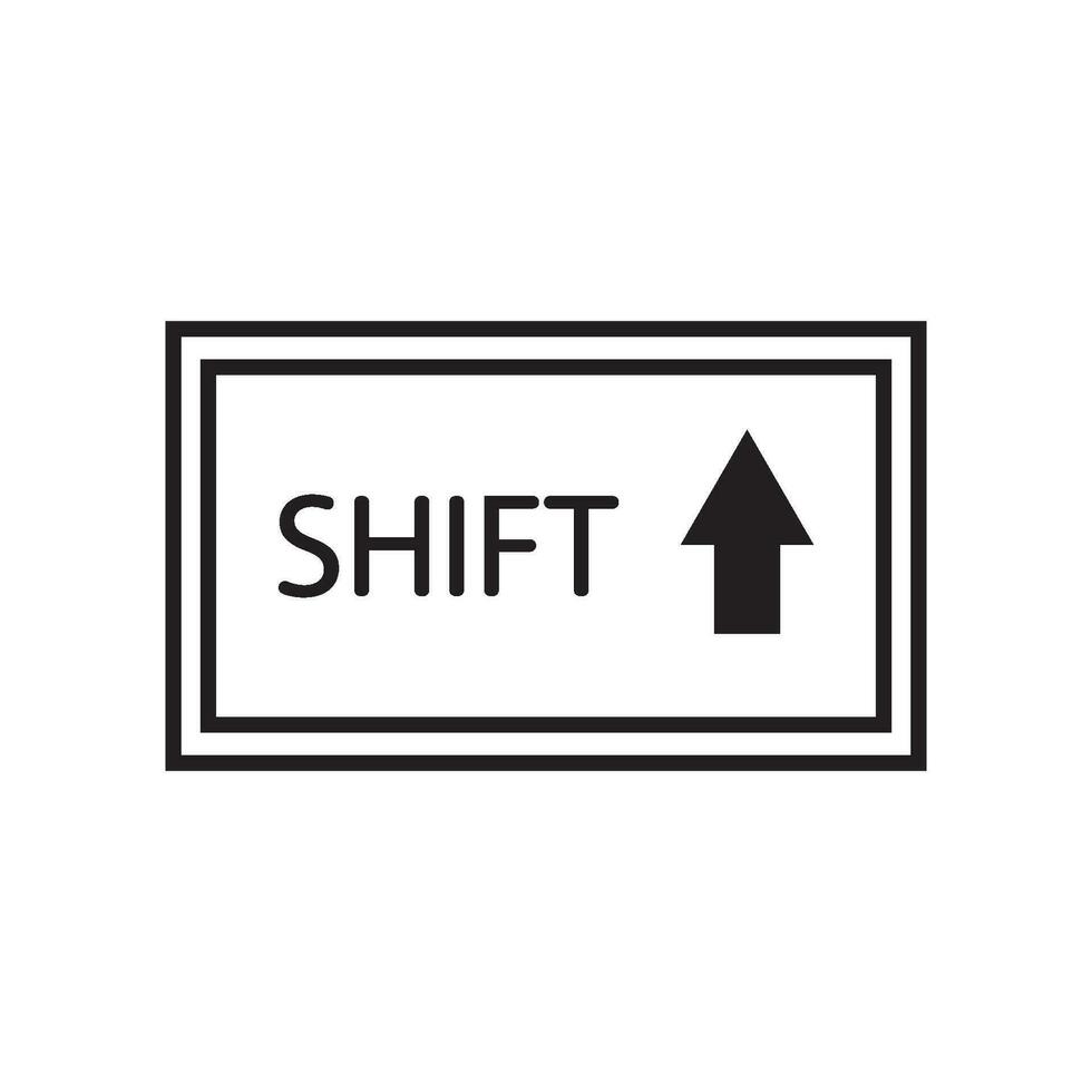 shift key icon vector