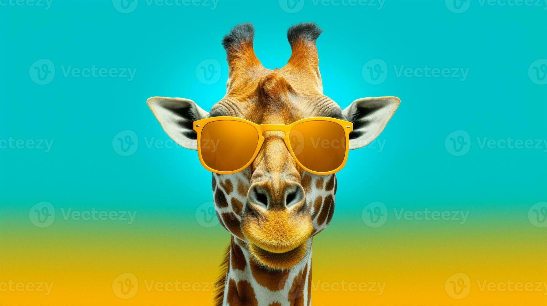 Generative AI, Giraffe in Shades A Sunny Safari Stylista photo