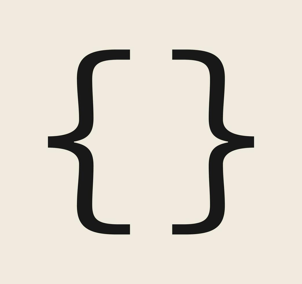 Curly braces symbol and dobule braces, symmetric sign for text