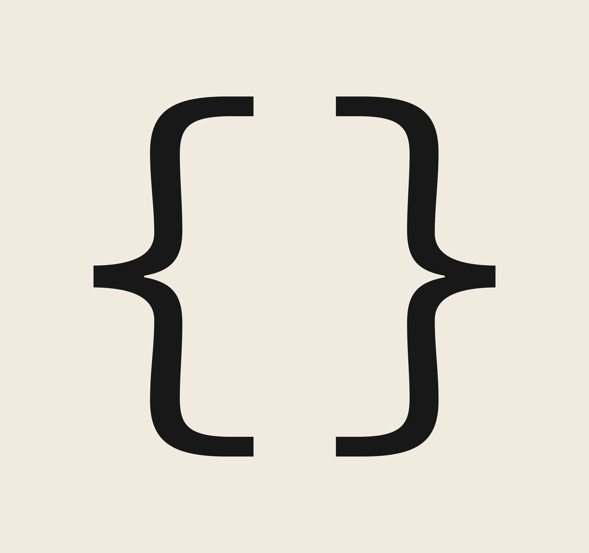 Curly braces symbol and dobule braces, symmetric sign for text quote