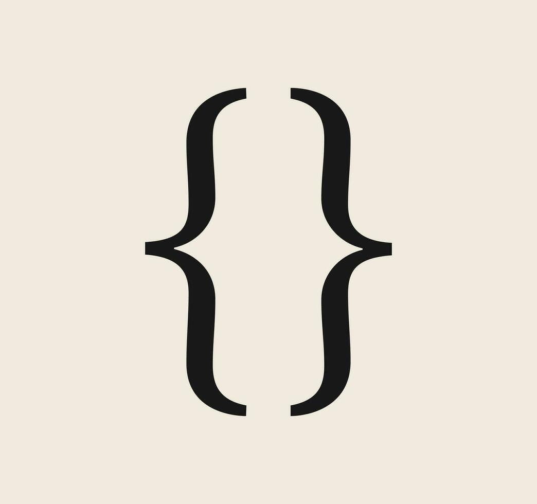 Curly braces symbol and dobule braces, symmetric sign for text quote