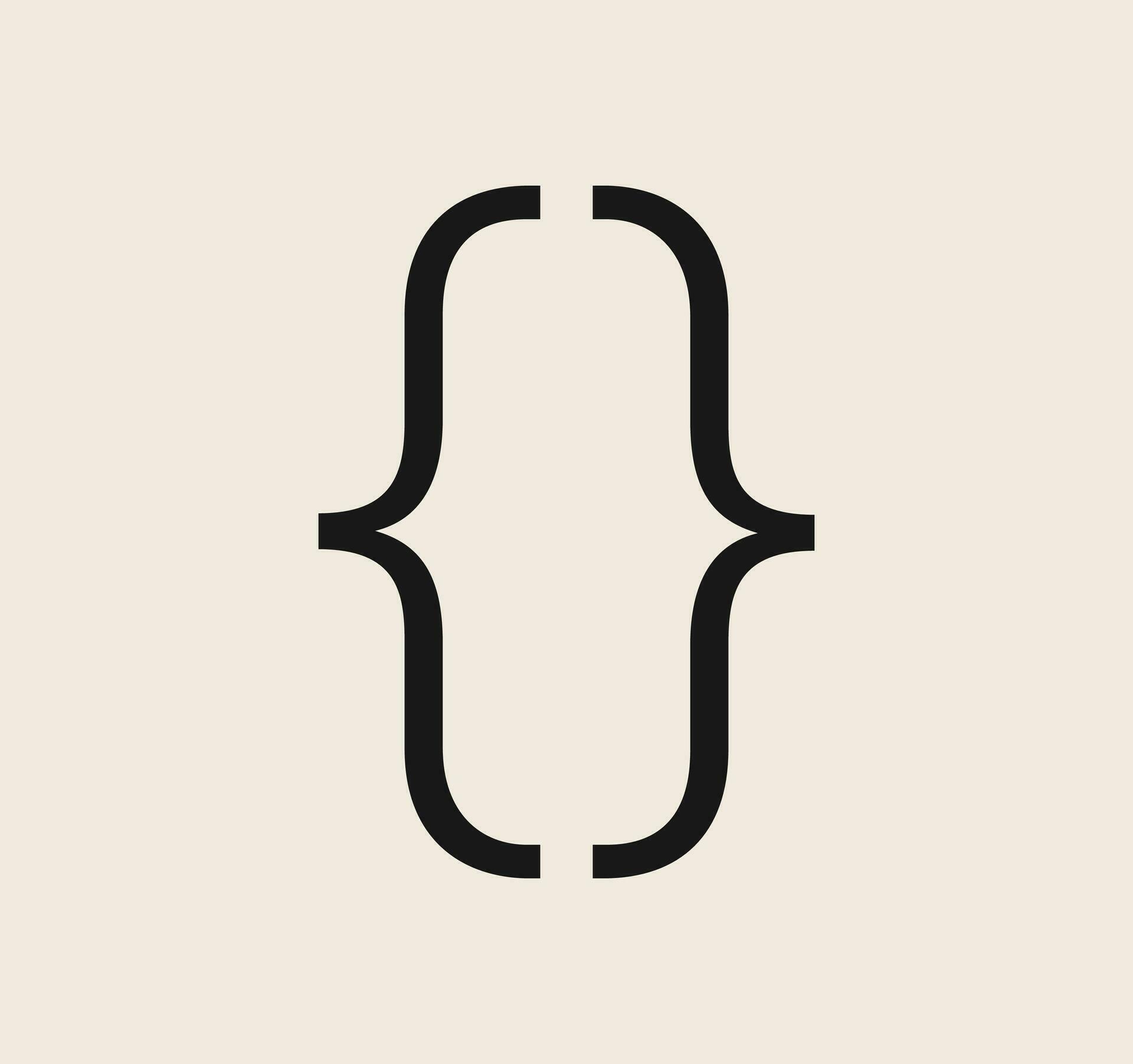 Curly braces symbol and dobule braces, symmetric sign for text quote