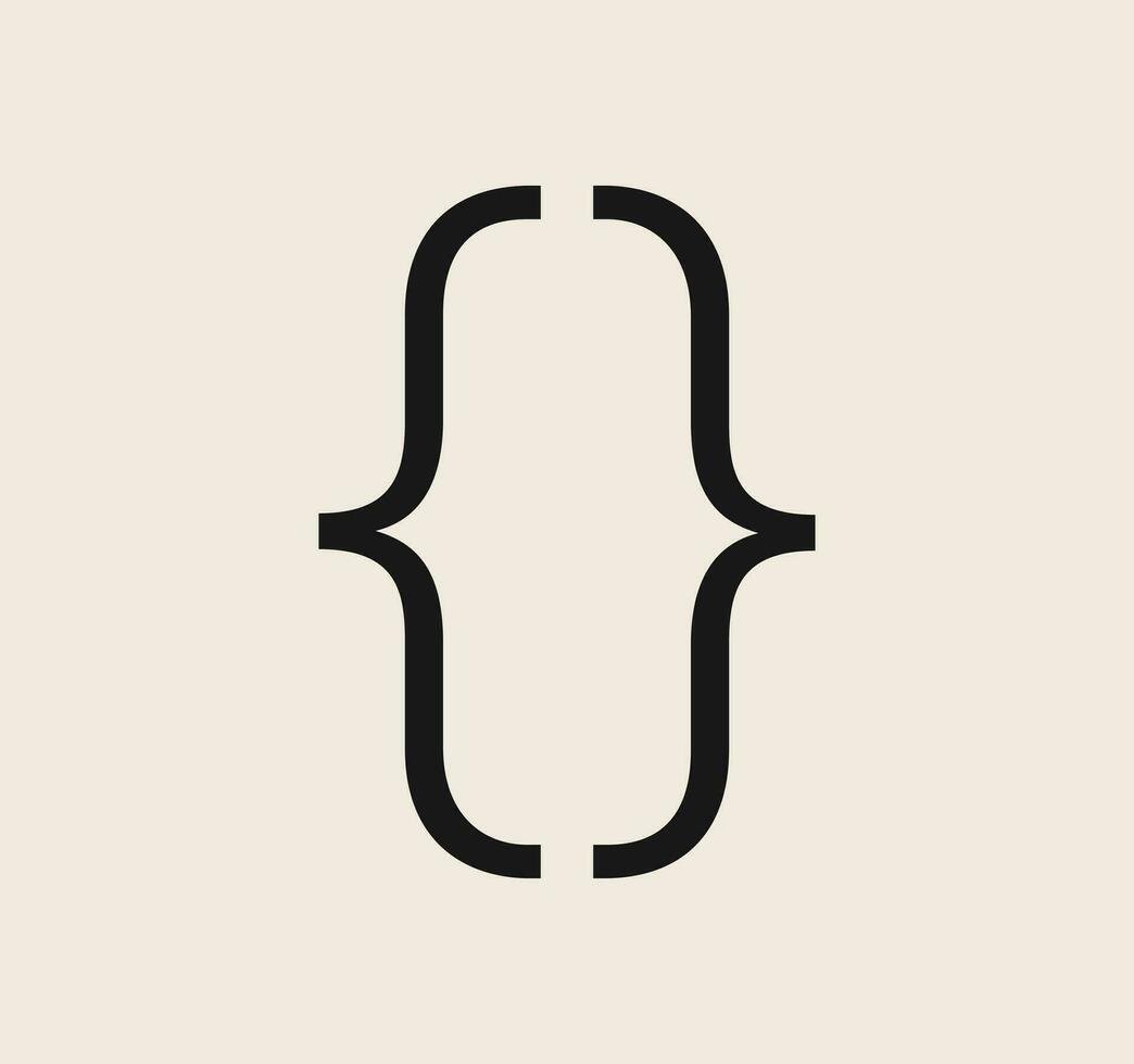 Curly braces symbol and dobule braces, symmetric sign for text quote