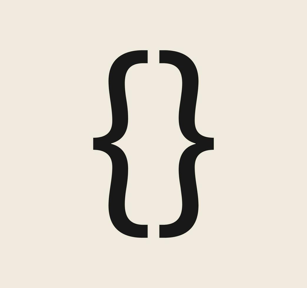 Curly braces symbol and dobule braces, symmetric sign for text quote