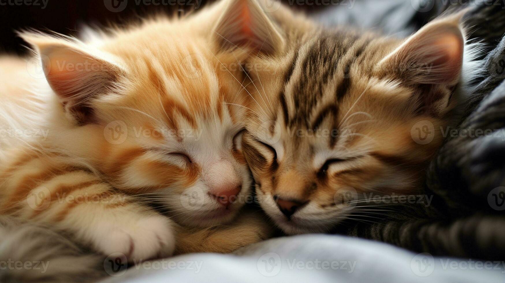 Snuggle Buddies Cozy Kitten Cuddles, AI Generative photo