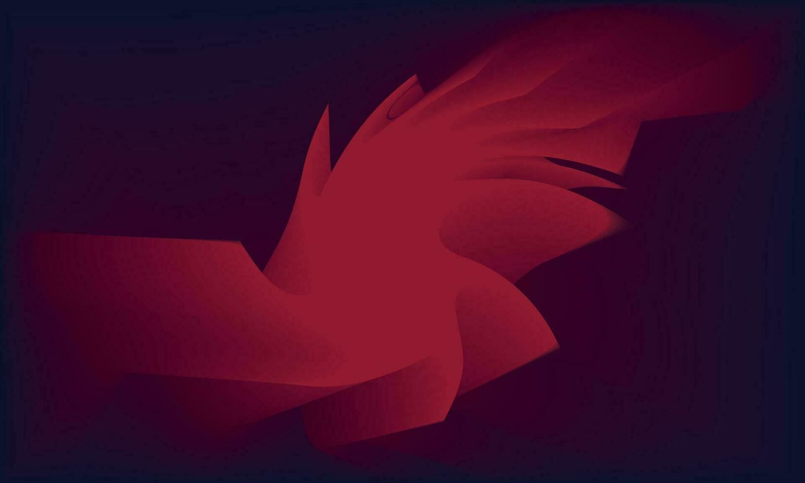 a red bird with a dark background, abstract red background illustration, a red light beam is shining on a black background, a red abstract shape with a curved line background , wallpaper, vector