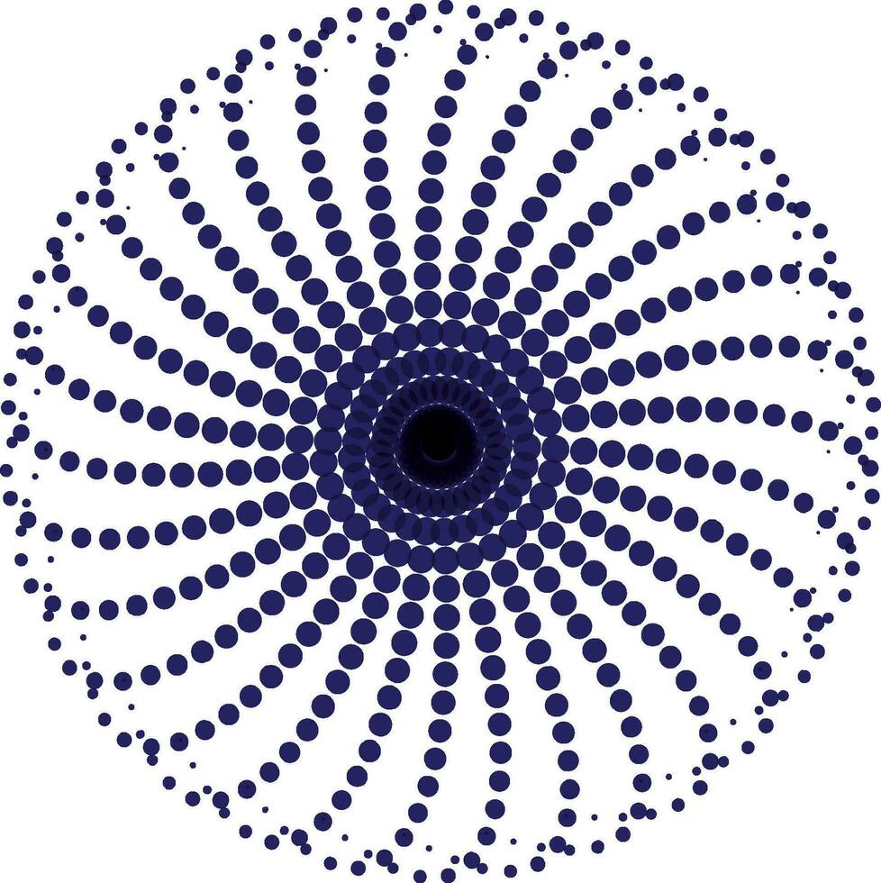 un azul y remolino logo, un circular punto modelo con azul y rosado colores, punto negro degradado símbolo logotipo circular forma espiral trama de semitonos circulo redondo resumen circulo vector