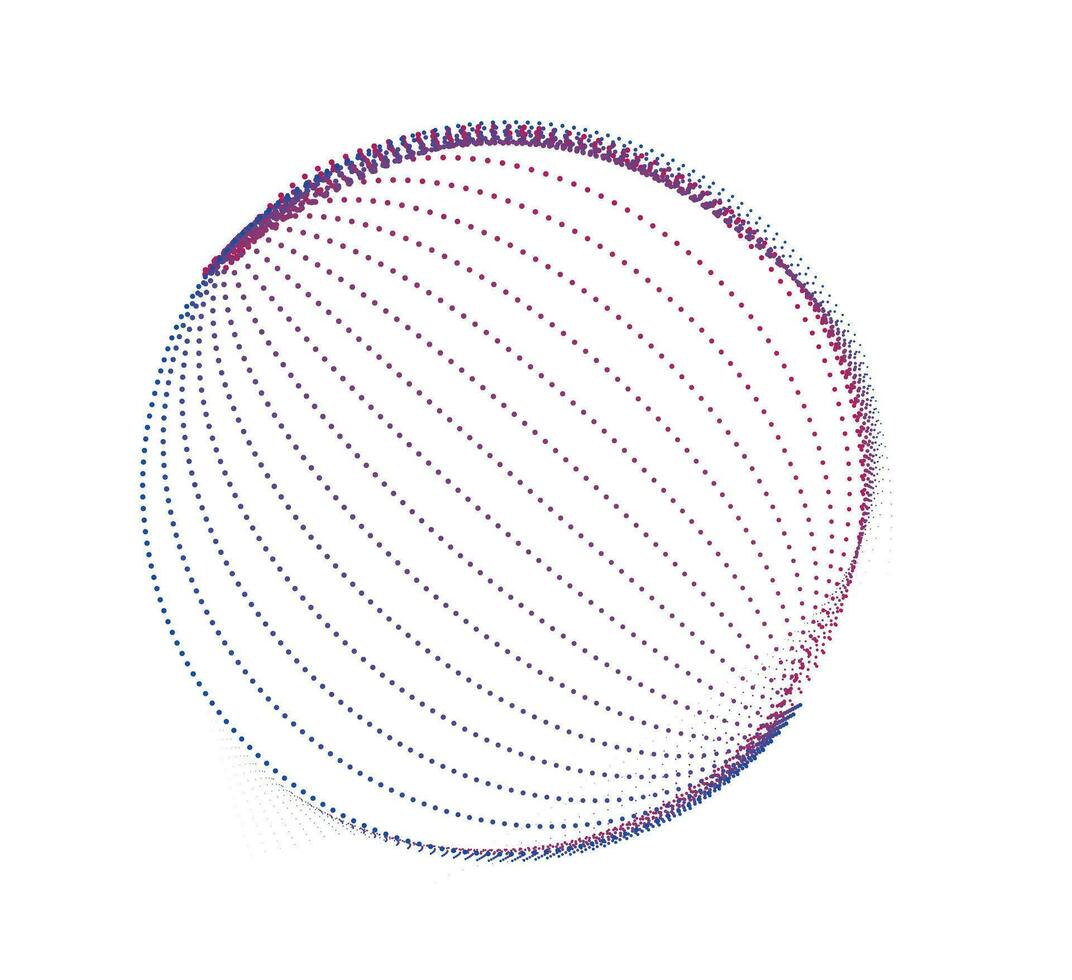 a blue and pink swirl logo, a circular dot pattern with blue and pink colors, dot cmyk black gradient symbol logotype circular shape spiral halftone circle round abstract circle vector