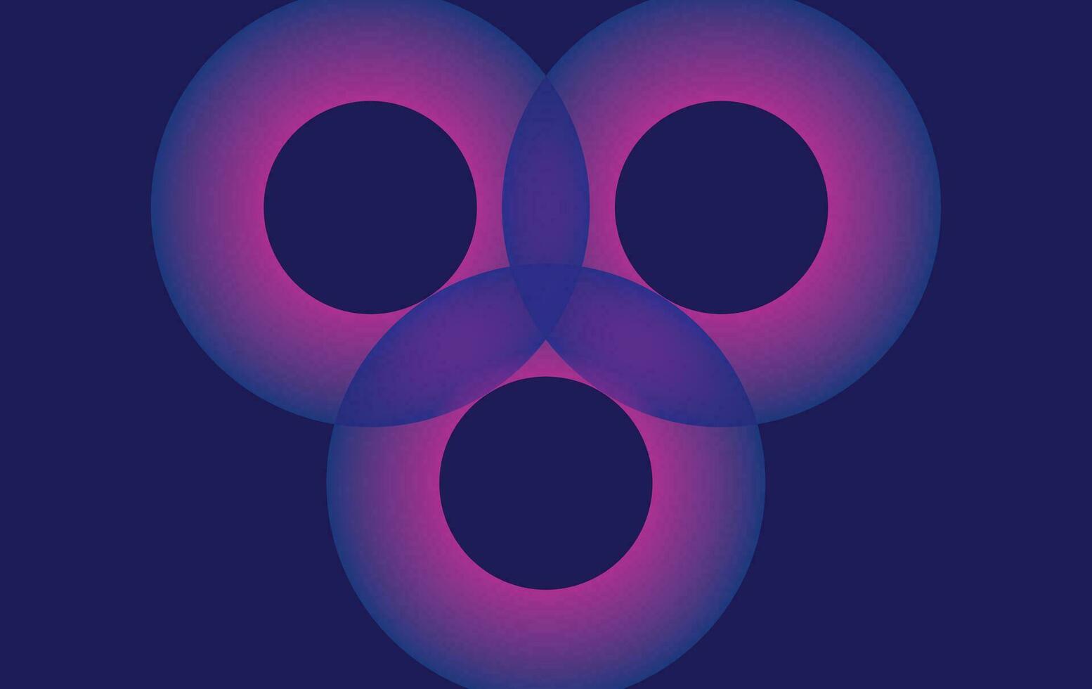 3d blue glowing circles loop, a purple and blue circle with four circles abstract background vector