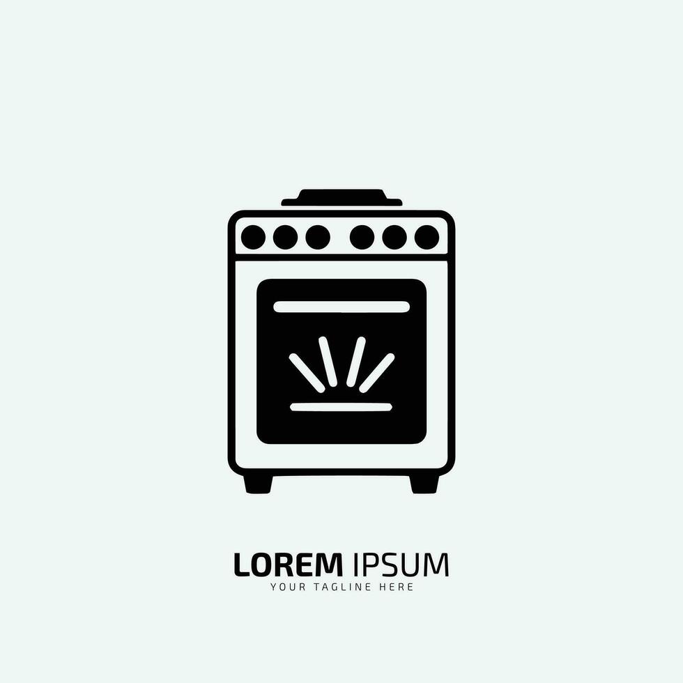 oven microwave logo design template. Cooking logo vector icon.