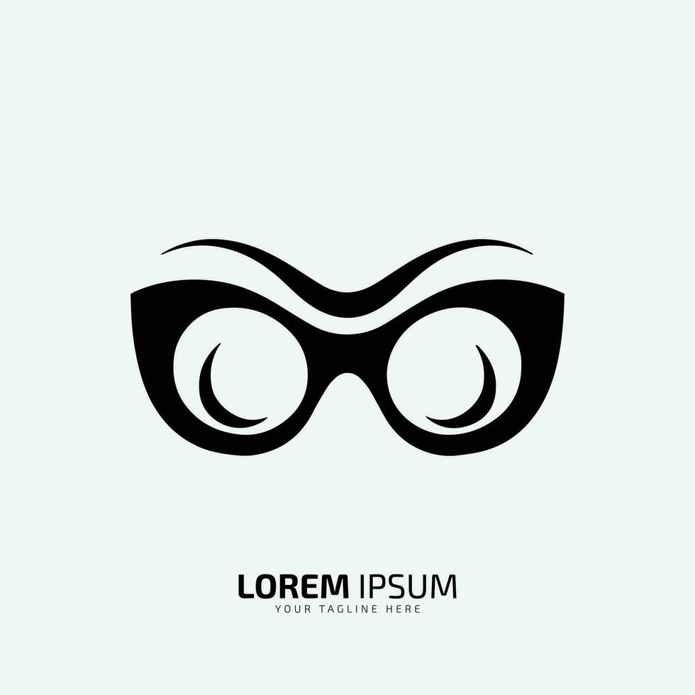 Eye glasses frame logo template vector icon illustration design. Eye logo template vector icon