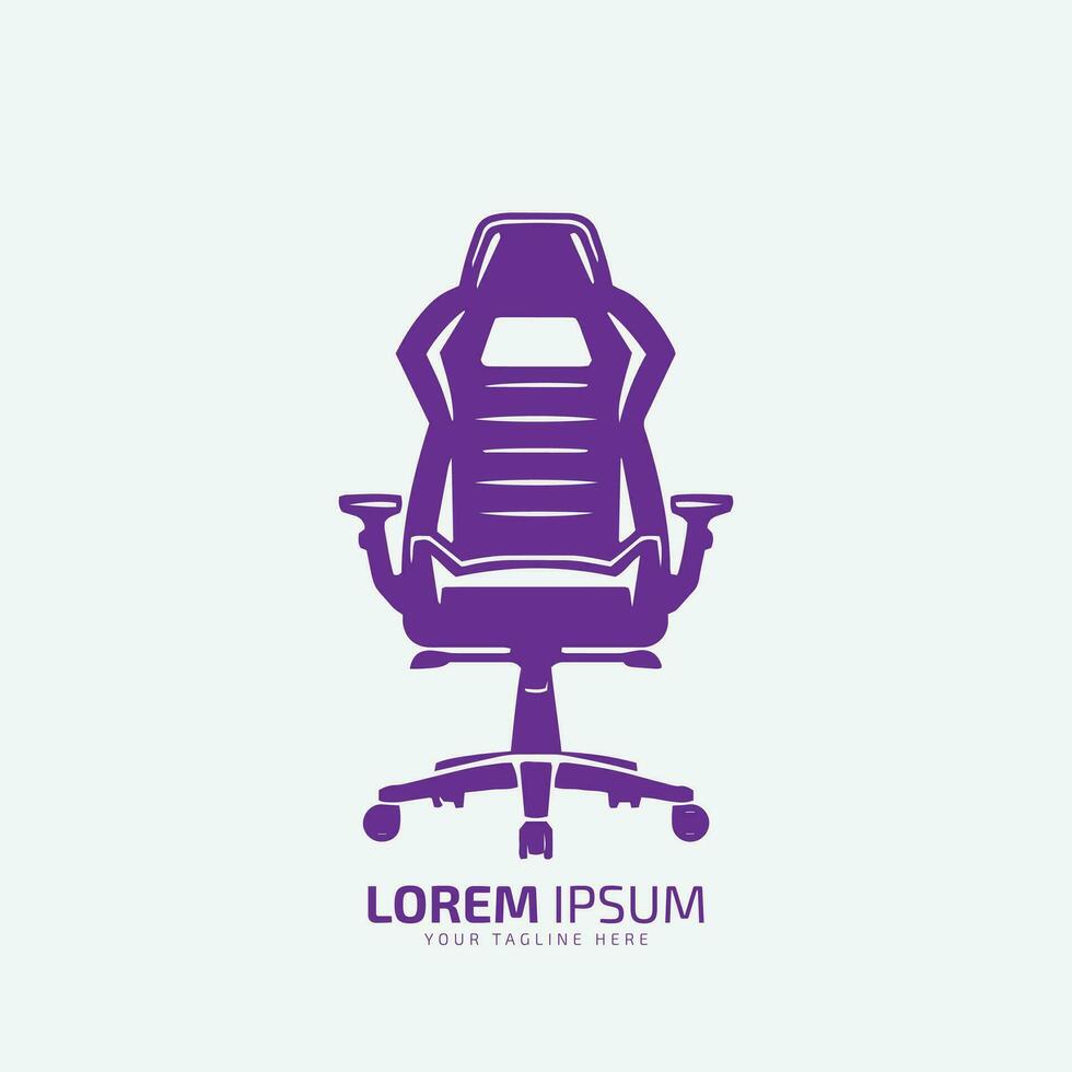 Office chair logo design template. Vector illustration of a modern office chair. on white background