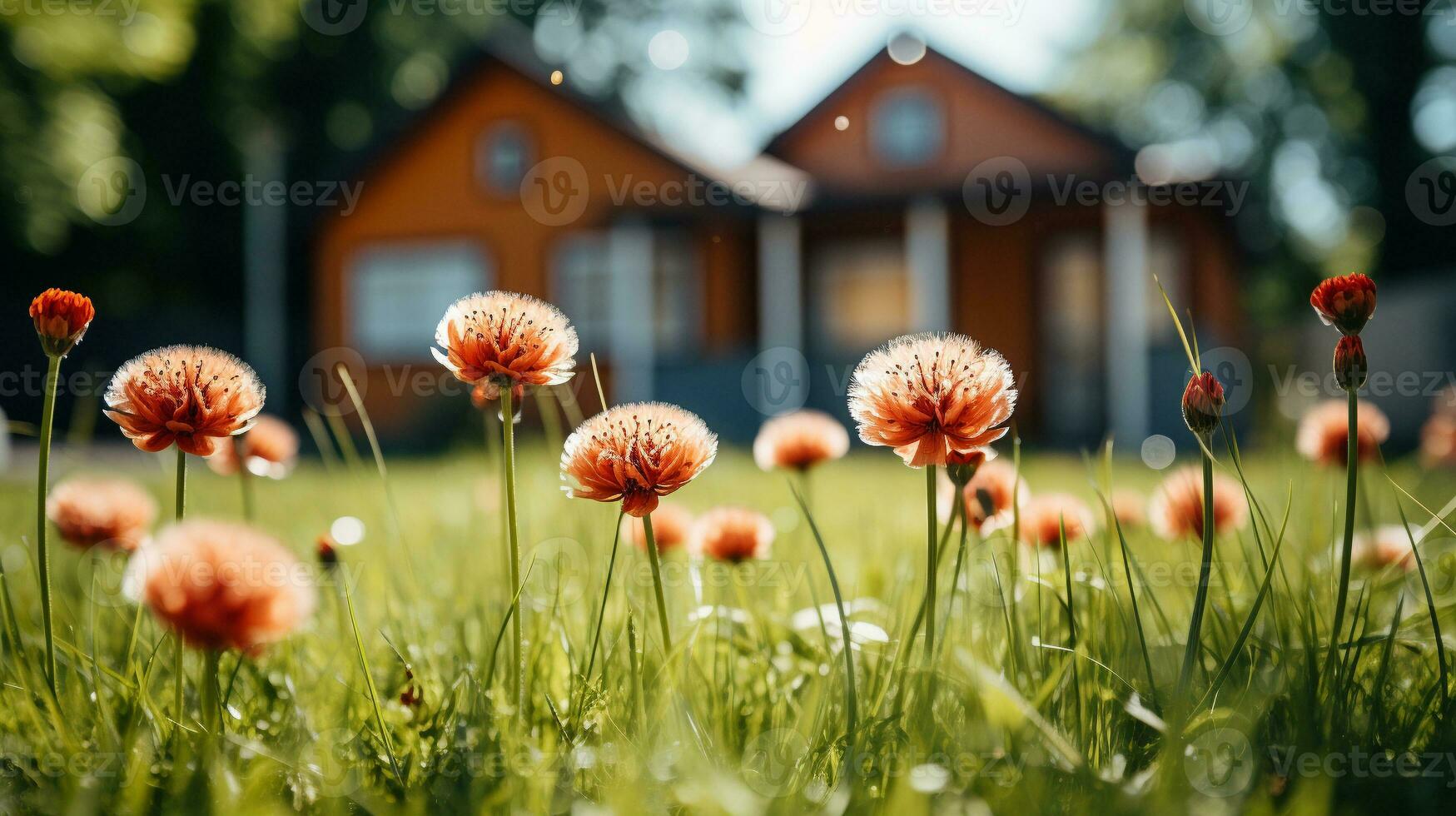 generativo ai, verano serenata vibrante colores y animado paisajes foto