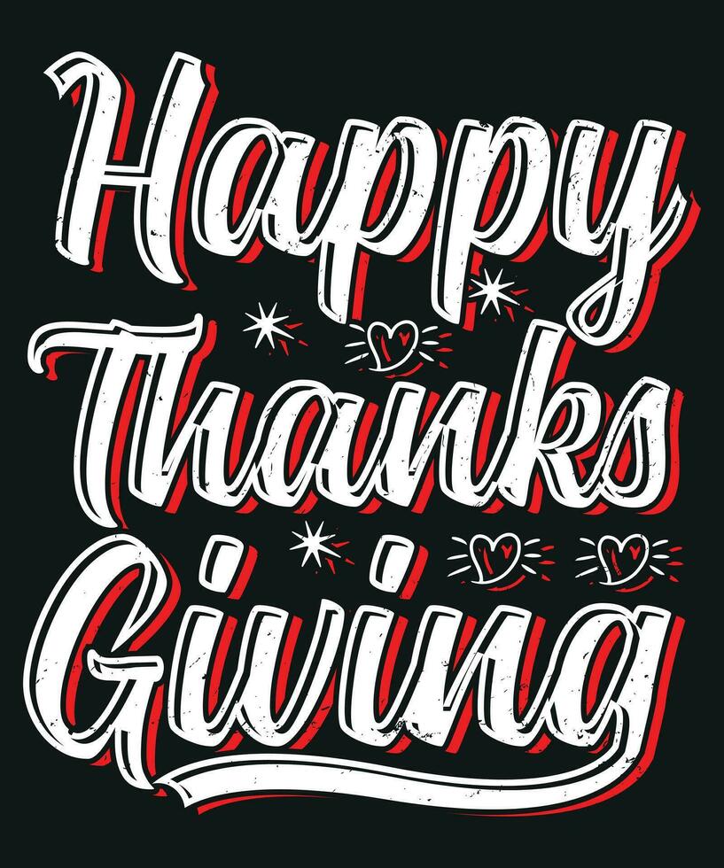 Happy Thanks giving typography design vector