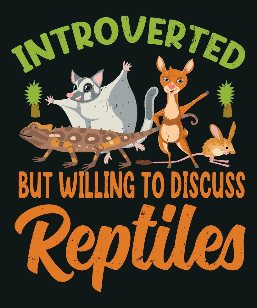 Introverted but willing to discuss reptiles vector