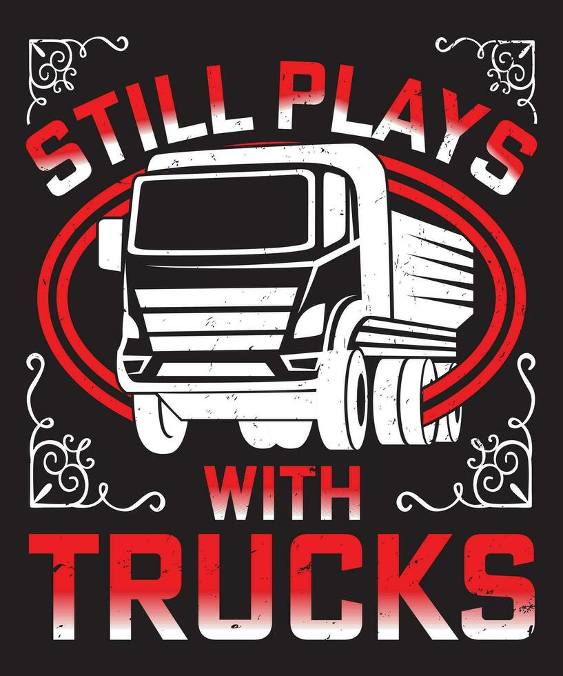 Still plays with trucks design vector