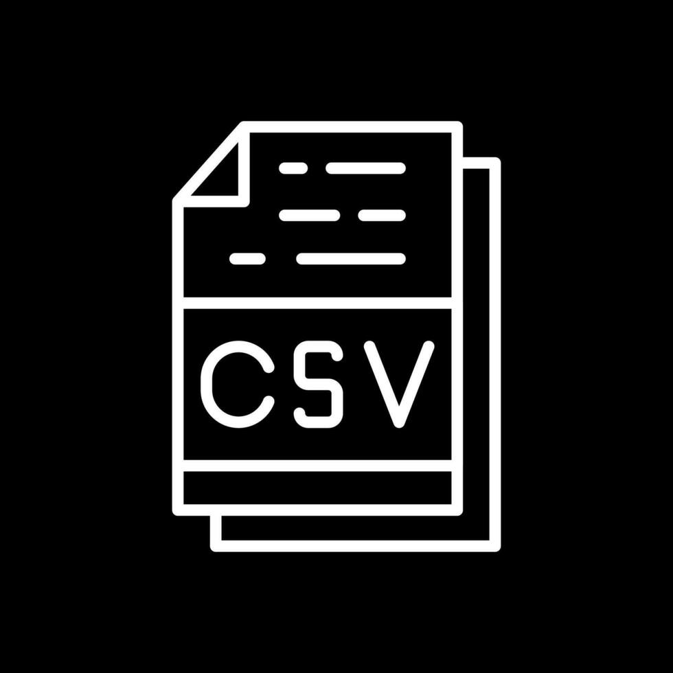 Csv File Format Vector Icon Design