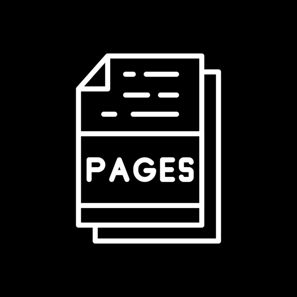 Pages File Format Vector Icon Design