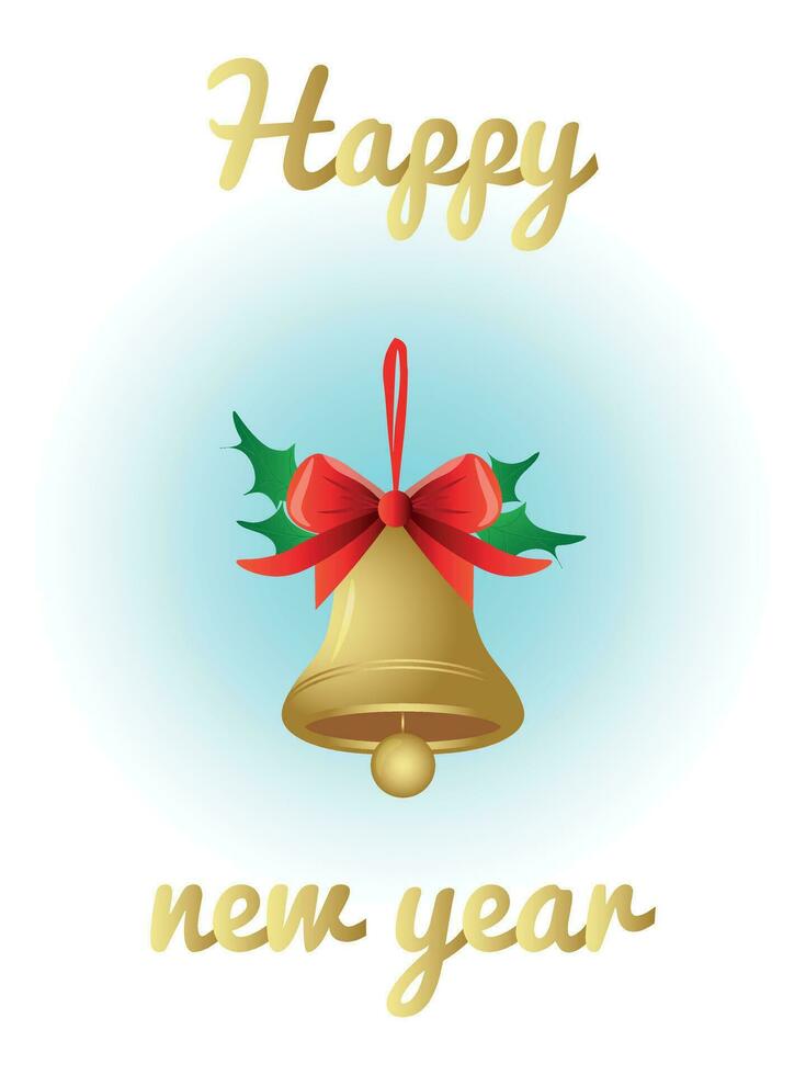 feliz navidad y año nuevo tarjeta de felicitación vector