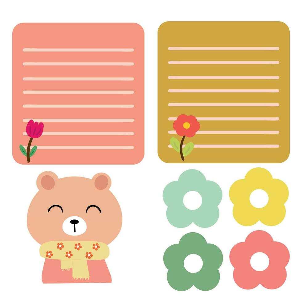 collection of weekly and daily planner sticker, notes, to do list, with lettering and cute icon. template for agenda, check list, stationery vector