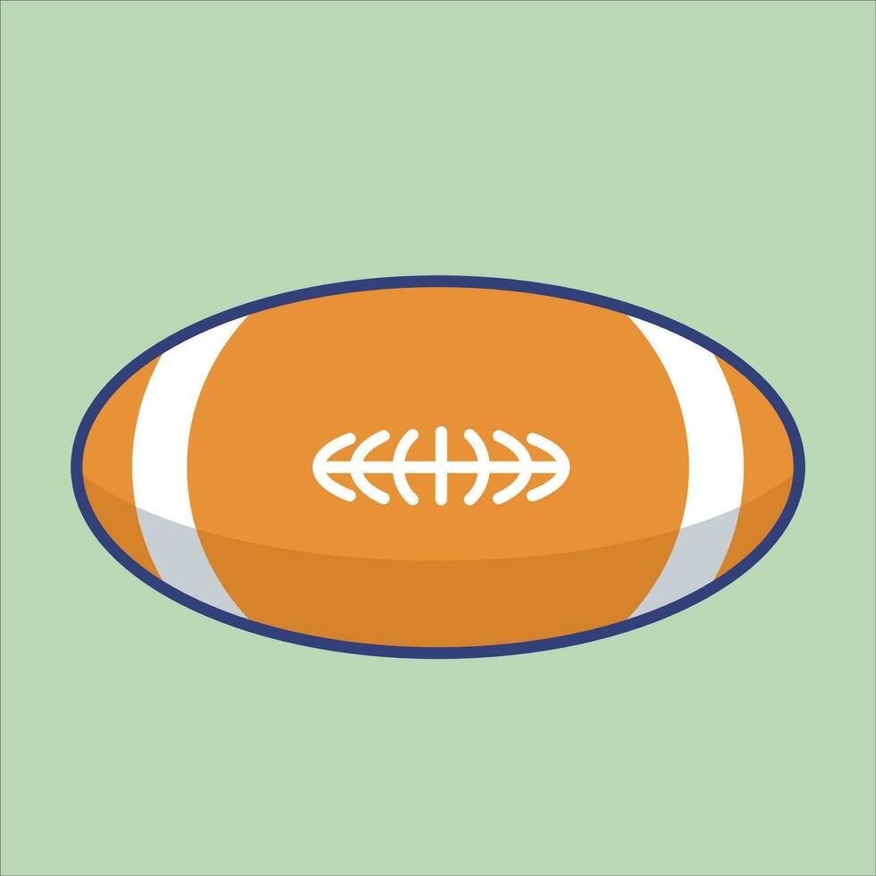 Rugby Ball Vector Cartoon Illustration Isolated