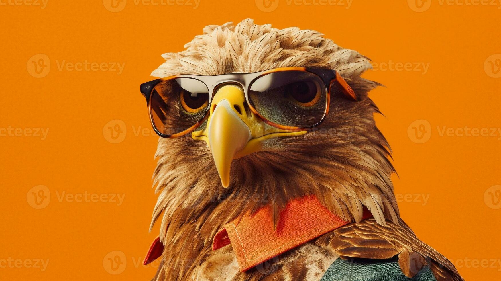 Generative AI, Cool Eagle A Majestic Avian with Style photo