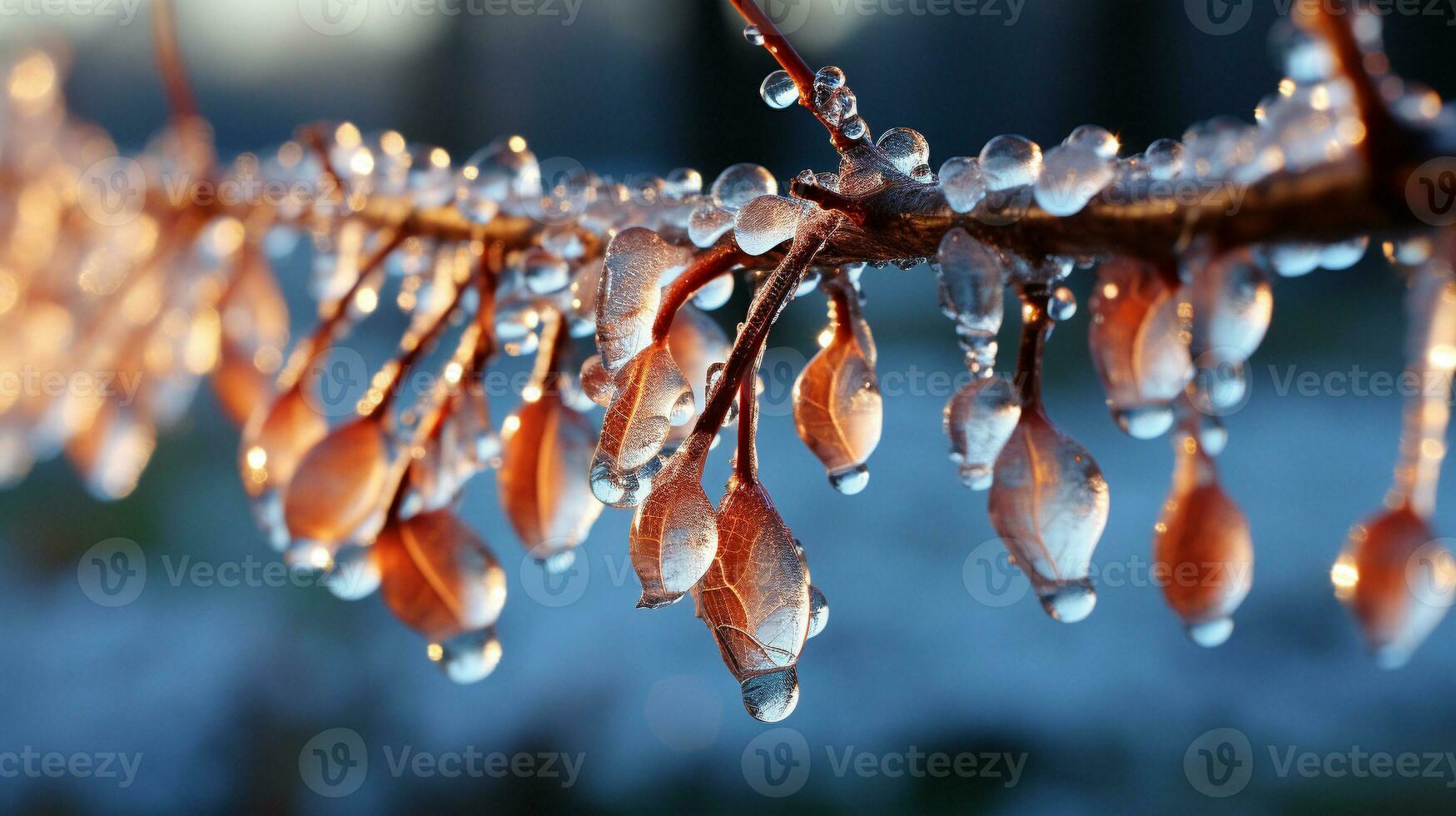 Icicles Nature's Frozen Masterpieces, AI Generative photo