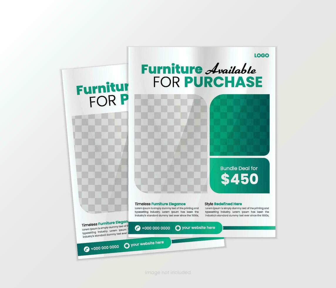 Interior Business Flyer Template Layout vector
