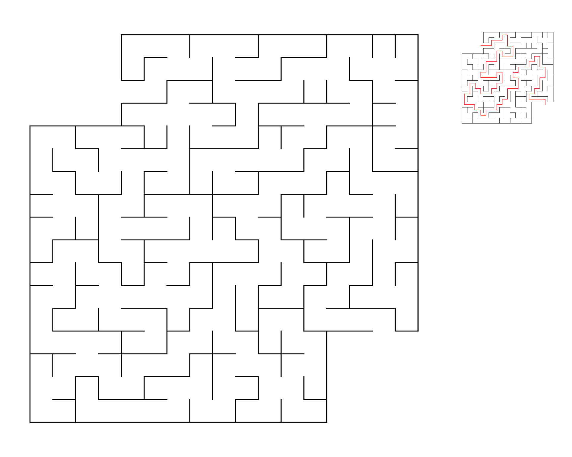 Square maze, logic game with labyrinths. maze game. A maze with answers