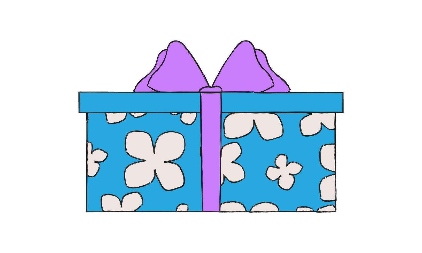 Beautiful design template for concept design. Festive gift box. vector
