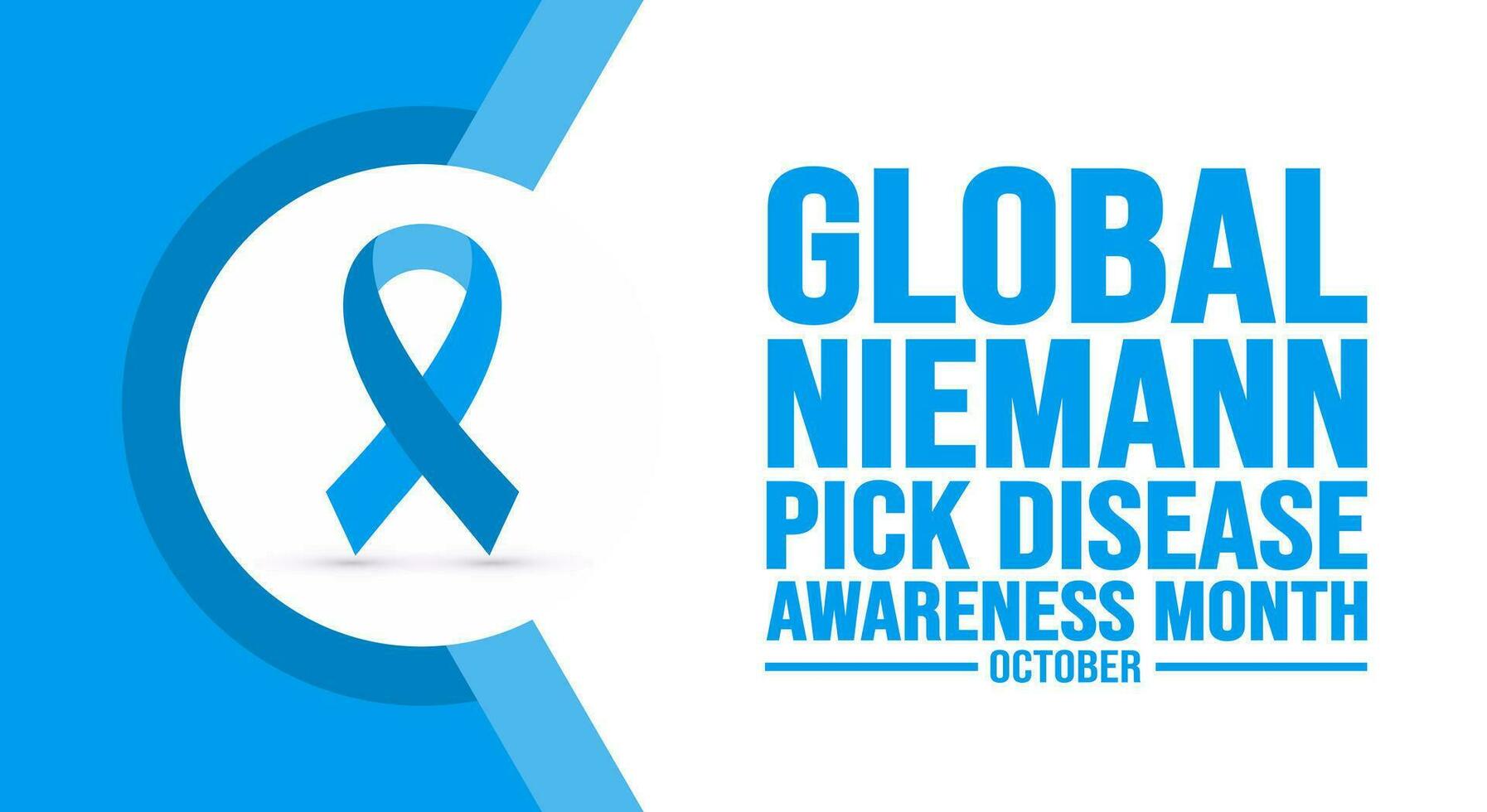 octubre es global niemann-pick enfermedad conciencia mes antecedentes modelo. fiesta concepto. fondo, bandera, cartel, tarjeta, y póster diseño modelo con texto inscripción y estándar color. vector