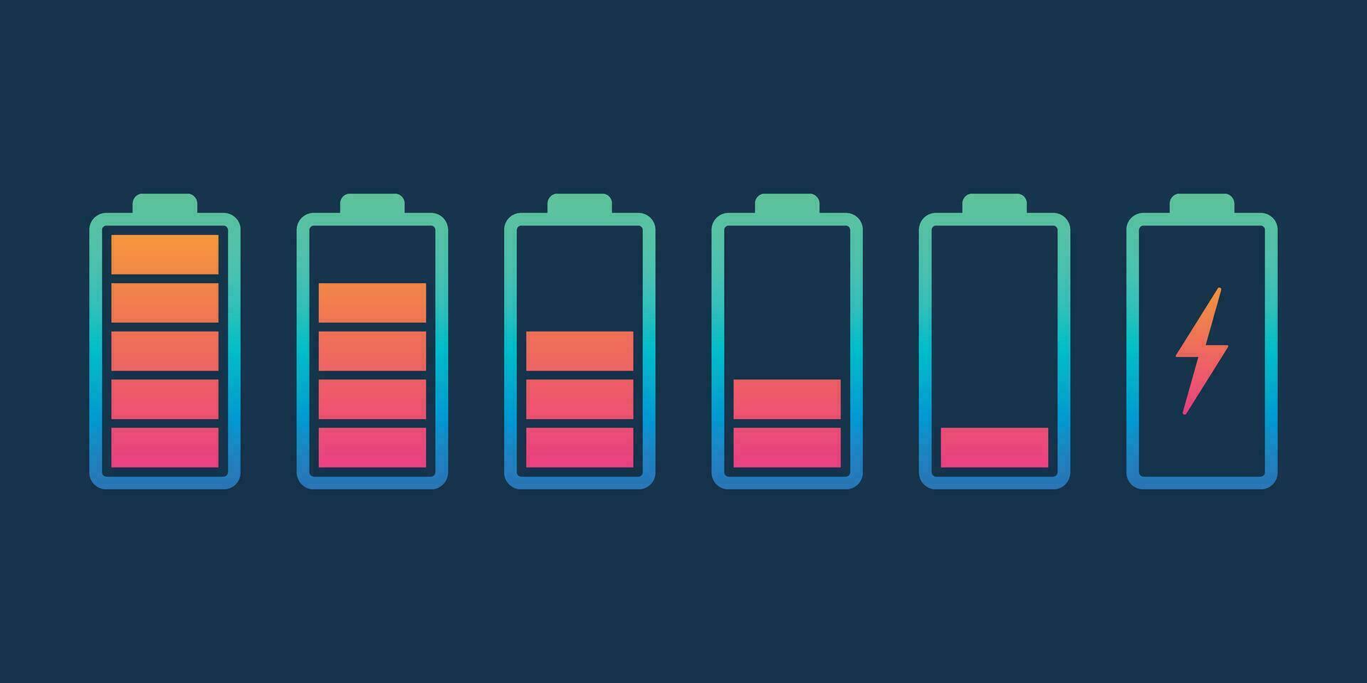 Alkaline battery set icon in flat style. Diffrent size accumulator vector illustration on isolated background. Accumulator recharge sign business concept.