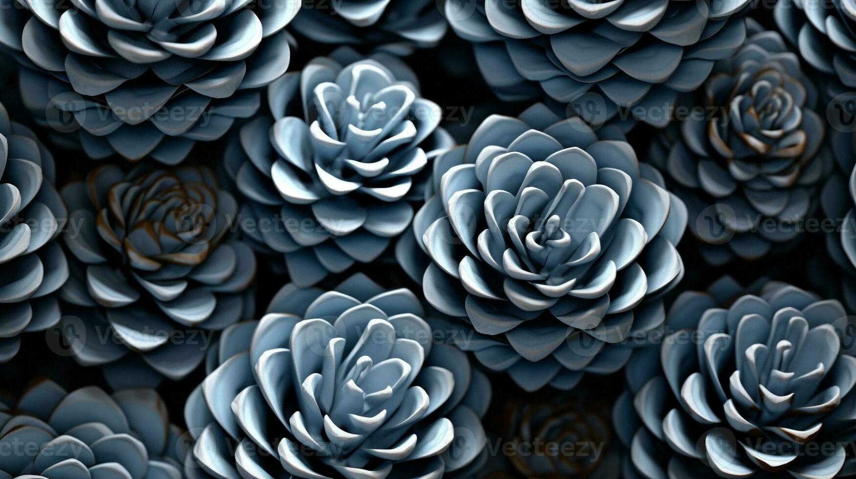 Frosty Pinecone Lattice, AI Generative photo